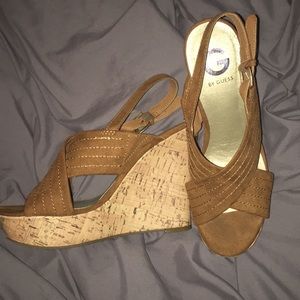 G by Guess Wedge Cork heels Size 7.5M